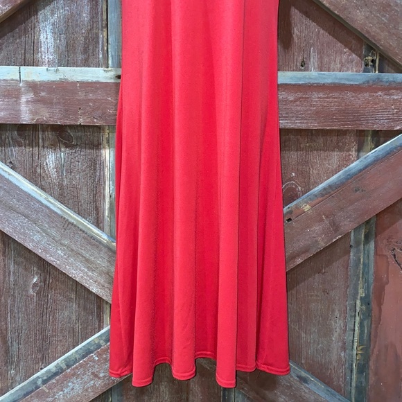 Coldwater Creek Long Maxi Red Dress Stretch, Petite Small, Perfect for h… - Picture 4 of 10